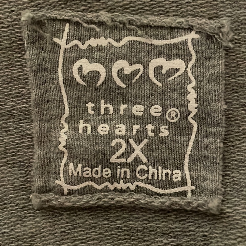 Lightweight gray hoodie with silver and navy front designs - Picture 5 of 5